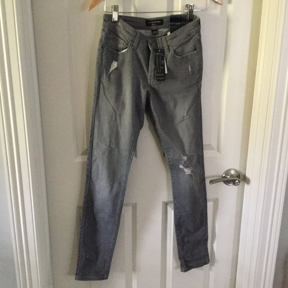 Banana Republic Grey Distressed Jeans